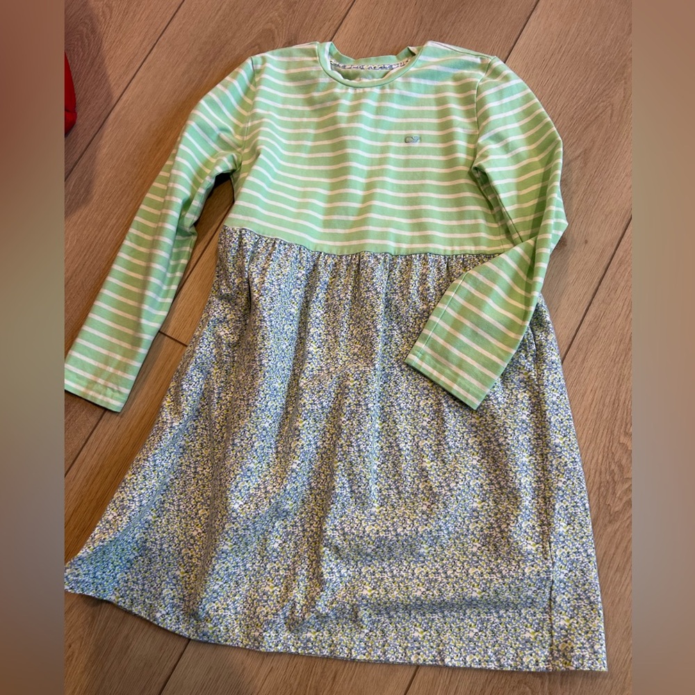 Vineyard Vines Mint and White Striped dress